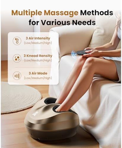 BOB AND BRAD Foot Massager Machine with Heat, FSA Eligible HSA Shiatsu Foot Massager for Plantar Fasciitis & Neuropathy with Kneading & Compression, Cordless Remote Control, Gift for Family, Size 14 - Image 6