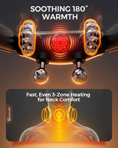 Upgraded Neck Massager for Pain Relief Deep Tissue, Cordless Neck and Shoulder Massager with Heat, 5 Modes Deep Tissue Kneading, Portable Shiatsu Massager for Back Leg Muscles, Home Office Travel Use - Image 4
