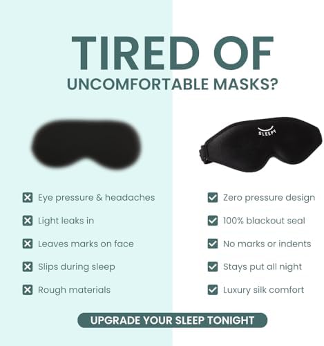 GLOWCO 3D Sleep Mask, Contoured Eye Mask for Sleeping – 100% Blackout, Zero Pressure, Adjustable Strap, Light Blocking Eye Cover for Side Sleepers & Back Sleepers, Travel, Men and Women - Image 4