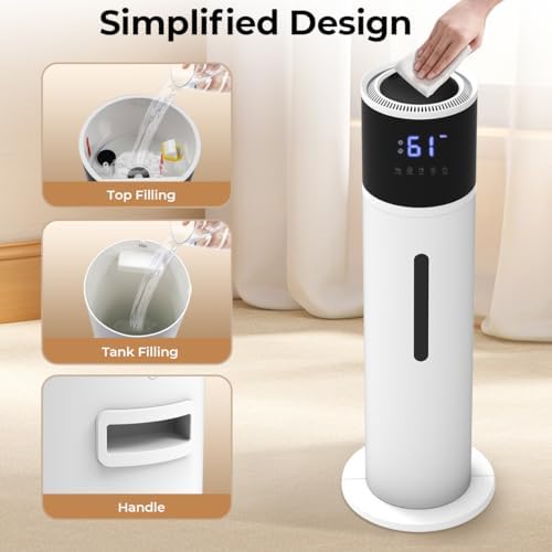 VENTISOL Large Humidifiers for Bedroom, 16L/4.2Gal Quiet Cool Mist Humidifier for Home Large Room, Top Fill Humidifiers for Baby Nursery, Living Room, White - Image 7
