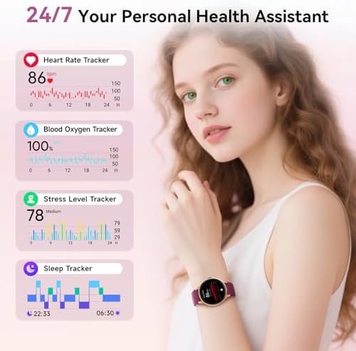 Fitpolo Smart Watch for Women, 105+ Sports Modes Fitness Tracker (Purple) - Image 4