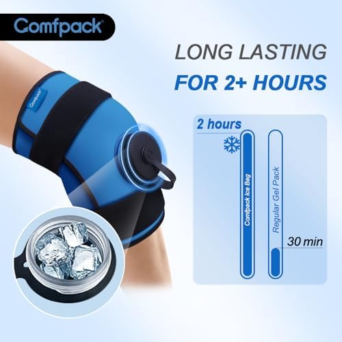 Comfpack XL Refillable Ice Bag for Injuries, Travel Ice Pack with Straps - Image 5