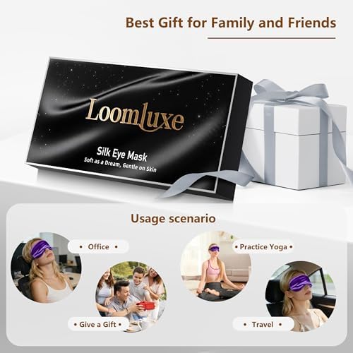 Sleep Mask Silk Eye Mask for Men Sleeping Mask, Adjustable Elastic Strap for Night Shading Sleep Mask, Soft and Comfortable for Both Men and Women (Purple, 2 Packs) - Image 7