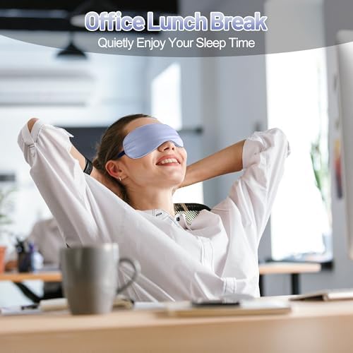 Silk Sleep Mask, Blackout Eye Mask for Sleeping with Adjustable Strap - Image 6