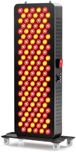 120 LEDs 600W Red Light Therapy - Upgraded 4-CORE LED Chips Red Infrared Light Device with 3 Modes, Timer & Rolling Base, 660nm/850nm Near Infrared Light for Face & Body Care by Unknown