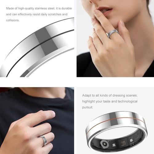 Smart Ring for Women & Men, Health Tracker with Blood Oxygen Monitor, Heart Rate & Sleep Monitor, 5-7 Days Battery, Waterproof Fitness Ring Size #9 - Image 6