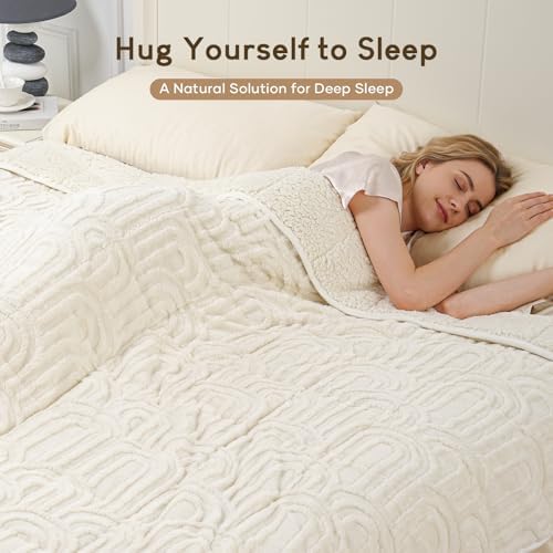 Cottonblue Weighted Blanket for Adults King Size 15lbs 80"x87" Soft Sherpa - Image 2