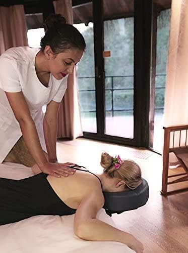Master Massage Home Massage Kit Professional, Adjustable Headrest & PU Face Cushion for Private Masseuse, Face Down Mattress Top Massage Kit Family Use (Cream) - Image 4