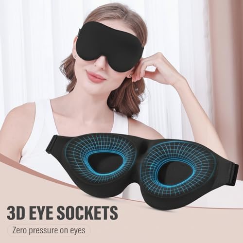 Sleep Mask for Side Sleeper, 3D Complete Light Blocking Sleeping Eye Mask - Image 2