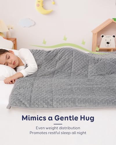 Kivik 3lbs Weighted Blanket, Cooling Soft Minky Dot Heavy Blankets, 36"x48" - Image 2