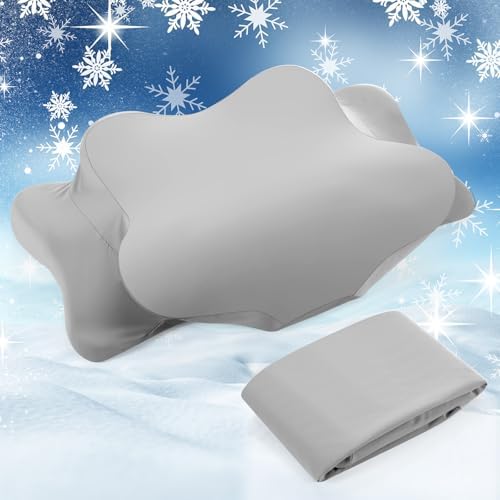 Hahafelt Cooling Cervical Neck Pillowcase,Gray,Standard Size by Hahafelt