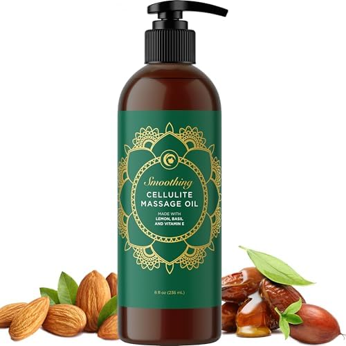 Smoothing Anti Cellulite Massage Oil - Slimming Cellulite Oil with Clinically Studied ShapePerfection for Enhanced Microcirculation and Body Contouring - Vegan Non GMO & Gluten Free (8 Fl Oz) by MapleHolistics