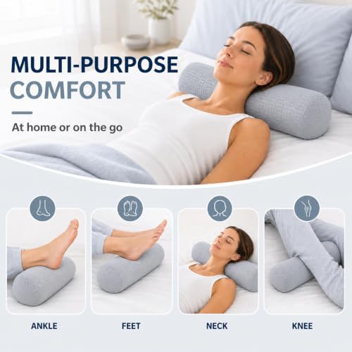 Neck Roll Pillow, Cervical Neck Pillow Bolster Pillow for Sleeping - Image 6
