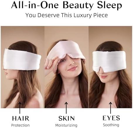 Silk Sleep Mask for Women and Men, Side Sleeper, 22 Momme Pure Mulberry Silk Total Blackout 100% Mulberry Eye Mask with Adjustable Headband Full Size, Eye Masks for Sleeping and Travel - Image 6