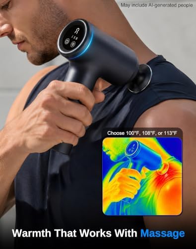 arboleaf Heated Massage Gun Deep Tissue, 3 Heat Levels, 2026 Latest Model - Image 3