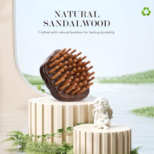 Wooden Scalp Massager for Hair Growth Support, Bamboo Scalp Massager Brush for Head Relaxation, Scalp Stimulation & Hair Oil Distribution, Natural Wooden Massager for Face and Body Care - Image 4