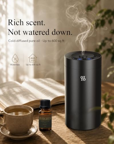 Waterless Essential Oil Diffuser with 3 Fragrance Oils Battery Operated - Image 2