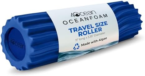 Oceanfoam x 4ocean Roller (Royal Blue) – Limited Edition Muscle Roller for Back Pain & Yoga - High Density Foam for Physical Therapy - Textured for Deep Tissue Massage by Oceanfoam