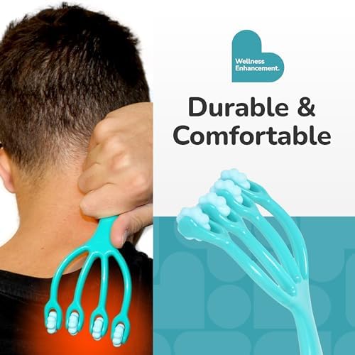 BioSwiss Claw Massage Roller, Handheld Muscle Massager with 5 Rotating Heads for Back, Legs, and Shoulder - Image 5