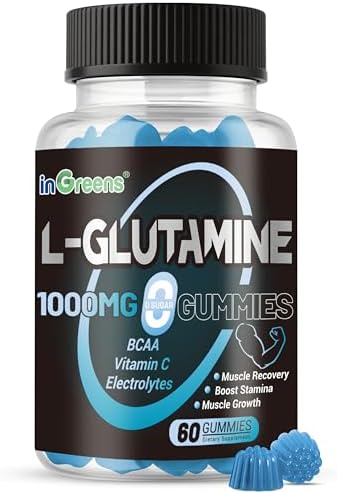 inGreens L-Glutamine Gummies 1000mg, 60 Count by inGreens