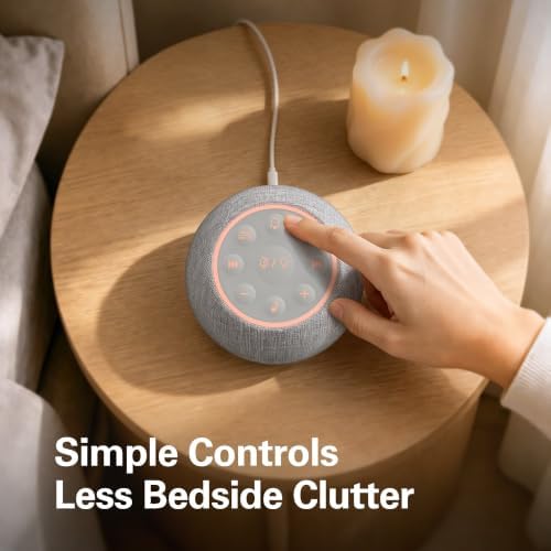 Zarler Sound Machine Alarm Clock for Bedroom, White Noise Machine Soothing Sounds for Sleep, Gentle Alarms for Wake Up, Dimmable Clock Display, Ambient Night Light, Plug in Bedside for Sleeping Adults - Image 7
