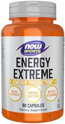 NOW Foods Sports Nutrition, Sports Energy Extreme with B Vitamins and other cofactors such as Chromium, Magnesium Malate and Carnitine, 90 Veg Capsules by NOW