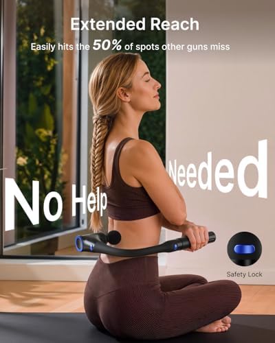 RENPHO Reach Curve Massage Gun with Extension Handle, 4-in-1 Massager - Image 3