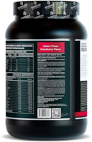 SASCHA FITNESS Hydrolyzed Whey Protein Isolate,100% Grass-Fed (2 Pounds, Strawberry) - Image 3