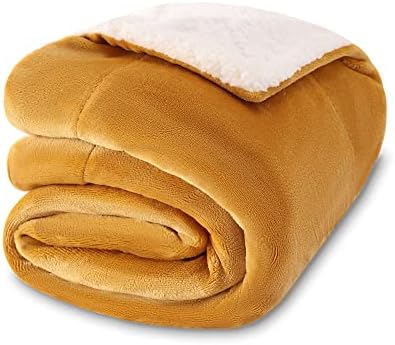 NANPIPER Baby Sherpa Blanket,Warm Toddler Throw Blanket,Soft Newborn Fleece Blanket for Winter(Ginger Yellow,30x40 inches) by NANPIPER