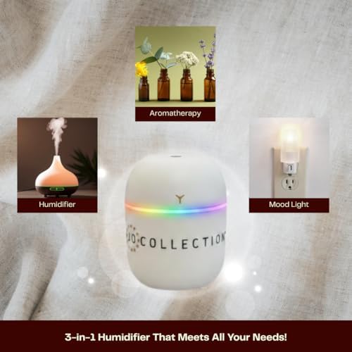 Humidifiers for Bedroom Home, Cool Mist Top-Fill 6H Long Time, Quiet 23dB, Personal Humidifier, Oil Diffuser for, House, Plant, Nursery, Office, BPA FREE, Ultrasonic - Image 4