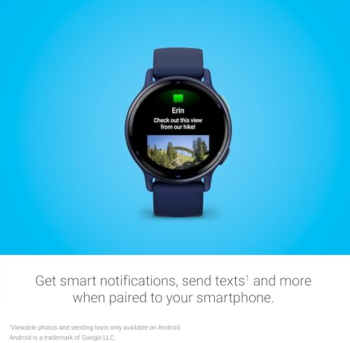 Garmin vívoactive 5, Health and Fitness GPS Smartwatch, AMOLED Display, Up to 11 Days of Battery (Renewed) (Navy) - Image 6