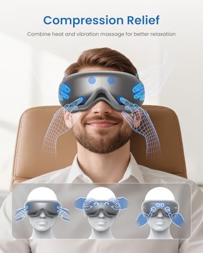 RENPHO Eyeris 1 Eye Massager with Heat, Birthday Gifts for Men and Women, FSA Eligible HSA, Smart Eye Mask for Head Tension and Screen Fatigue, Eye Strain (Pack of 2) - Image 3
