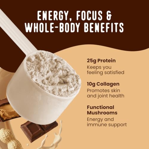 FlavCity Grass Fed Whey Chocolate Protein Powder - Chocolate Peanut Butter - 25g Protein & 10g Collagen - Made with Organic Cocoa & Coconut Milk - Gluten Free & No Added Sugars (20 Servings) - Image 4