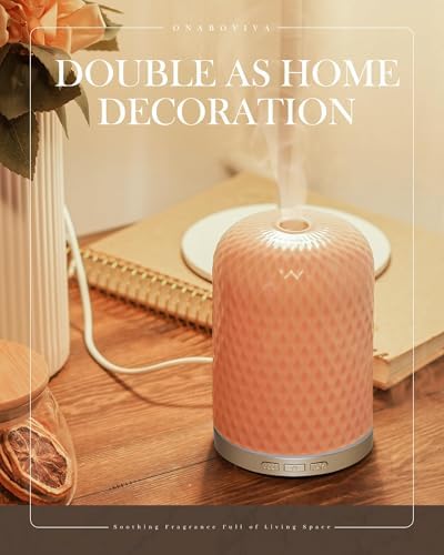 Essential Oil Diffuser - 2.4 MHz Ultrasonic Ceramic Diffuser with Pulse/Continuous Mist & 3 Night Light Modes, Waterless Auto-Off, Silent Aromatherapy Diffuser for Home, Office, Gifting & Home Decor - Image 5