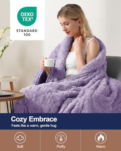 Ultra Soft Sherpa Weighted Blanket for Adults, 60"x80" 15lbs Heavy Blankets - Image 3