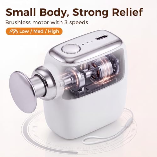 Mini Massage Gun, Pocket Percussion Massager with 3 Speeds - Image 3