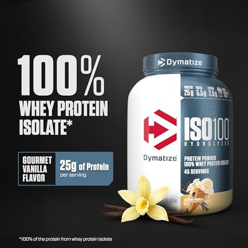 Dymatize ISO100 Protein Powder, 100% Whey Isolate, Gourmet Vanilla - Image 2