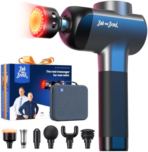 BOB AND BRAD X6 Ultra Massage Gun with Heat & Infrared Light, FSA Eligible by BOBANDBRAD