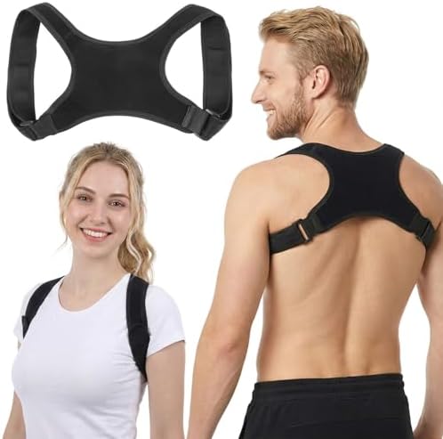 Posture Corrector Comfortable Back Posture Brace Adjustable Lightweight Breathable Straightener Support Brace Spine for Men Women Lower Hunchback Back Shoulder Neck Pain Relief by Unknown