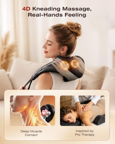 KNQZE Cordless Neck Massager with Graphene Heating & Brushless Motor - Image 4