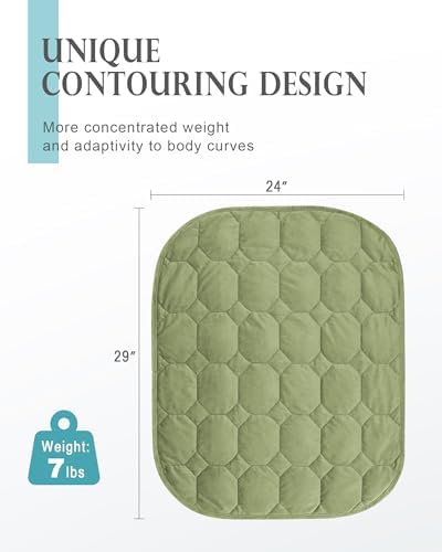 Cottonblue Small Weighted Lap Blanket 7lbs for Adults Teens 24"x29", Cozy - Image 3