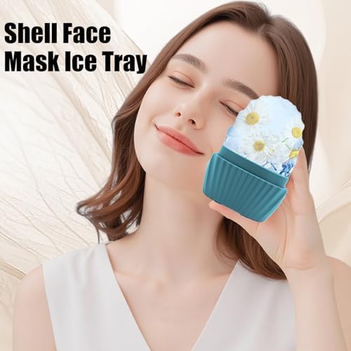Ice Roller for Face and Eye, 2 Reusable Silicone Ice Facial Roller Ice Holder, Face Ice Mold Skin Care, Ice Cube Roller for Shrink Pores Anti Wrinkle Reduce Puffiness, (Black,Blue) - Image 7