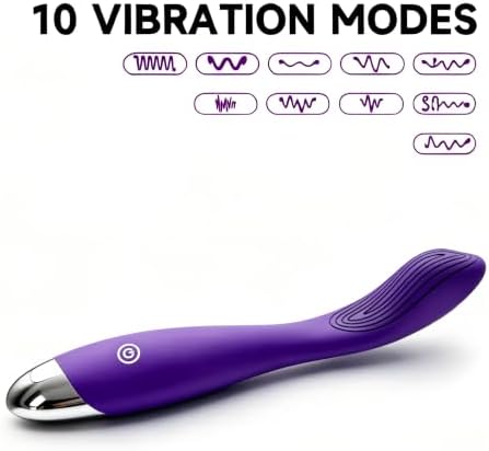 AEVEONE Mini Cordless Handheld Massager with 10 Vibration Modes, Waterproof Personal Body Massager for Face & Full Body Muscle Relaxation, Portable Massage Tool (Purple) - Image 3