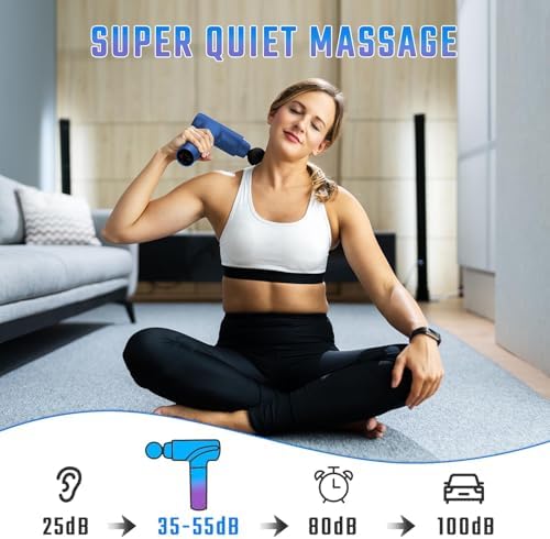 cotsoco Massage Gun Deep Tissue, Fathers Day Dad Gifts, Muscle Massage Gun with 9 Attachment Heads 20 Speeds & Silent Brushless Motor for Pain Relief, Handheld Percussion Back Massager Gun - Image 3