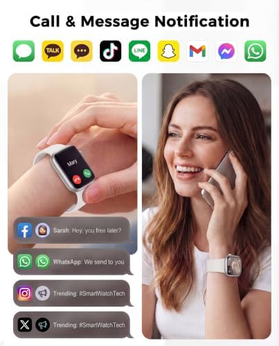 Smart Watch, Fitness Watch for Women Men with 24/7 Heart Rate/Blood Pressure Monitor,Pedometer, Sleep Tracker, 120+ Sport Modes, IP68 Waterproof Activity&Fitness Tracker Compatible with Android iPhone - Image 4