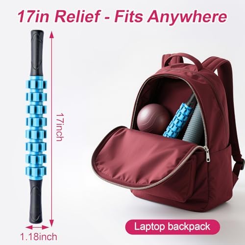 ZanLLW Massage Roller, Muscle Roller Stick, Therapy Roller Stick for Legs, Calf, Thigh, Lipo Roller for Relief Muscles, Deep Tissue Massage Rolling Pin for Trigger Points, Help Sore Muscle Recovery - Image 6