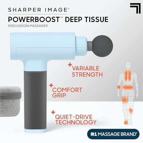 Sharper Image Powerboost Deep Tissue Percussion Massage Gun 2026 Version - Image 2