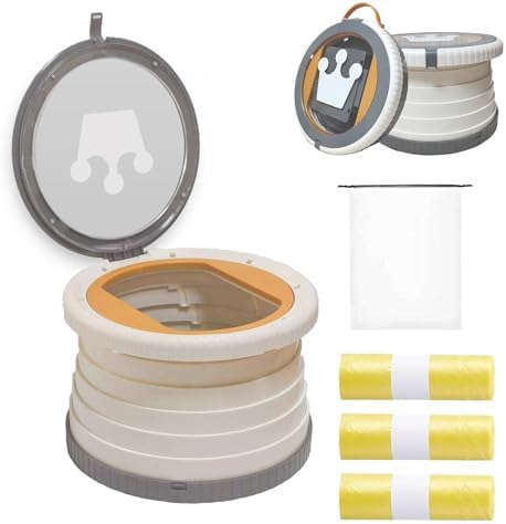 SunnySmile Portable Toilet for Kids,Portable Potty Seat for Toddler Travel,Travel Potty with Travel Bag, Applicable to Camping, Indoor/Outdoor Use, Includes 45 Replacement Bags (Grey) by SunnySmile