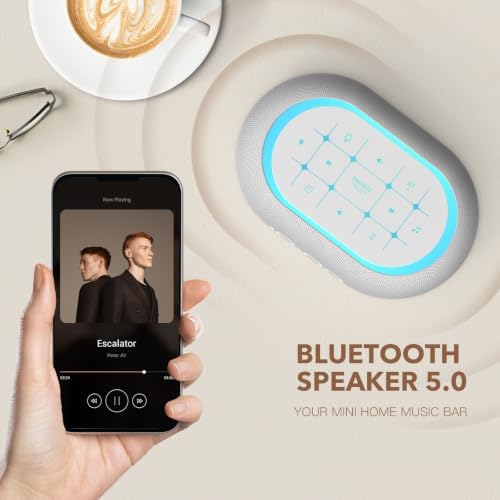 ANJANK White Noise Sound Machine Alarm Clock with Bluetooth Speaker, 21 Relaxing Sounds, 7 Night Lights,0-100% Dimmer/Sleep Timer/30-Level Volume Control,Sound Machine for Kids Adults Sleeping,Bedroom - Image 4