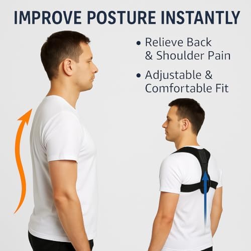 Posture Corrector for Women & Men – Adjustable Shoulder Brace for Upper Back Support, Back Brace Posture Corrector for Alignment, Shoulder Support Brace, Back Corrector for Women & Men - Image 6